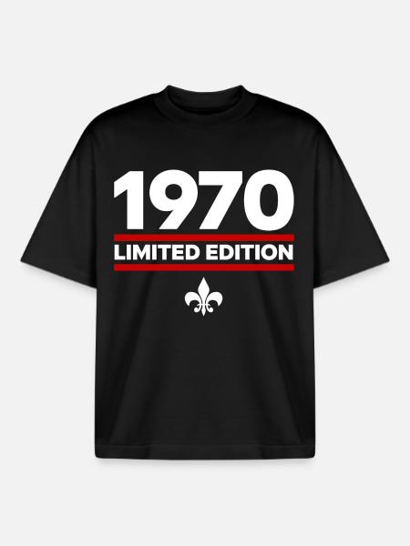 1970 Limited Edition - Boxy Heavyweight Unisex Organic T-Shirt by Stanley/Stella - black