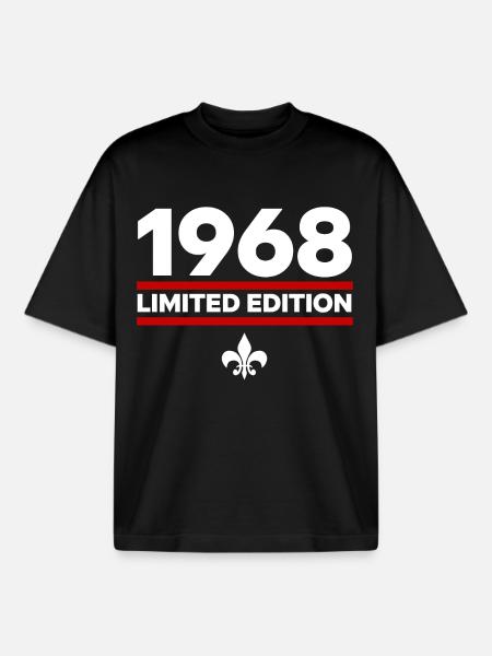1968 Limited Edition - Boxy Heavyweight Unisex Organic T-Shirt by Stanley/Stella - black