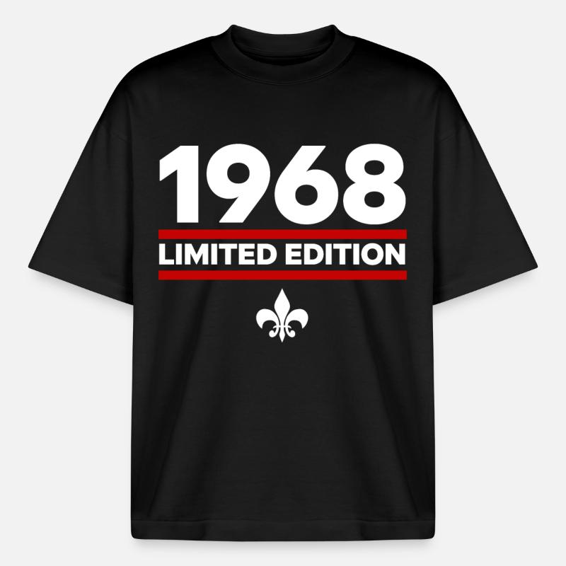 Édition limitée de 1968 - T-shirt unisexe boxy épais biologique Stanley/Stella - noir