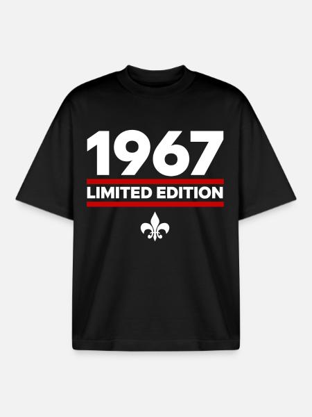 Édition limitée de 1967 - T-shirt unisexe boxy épais biologique Stanley/Stella - noir