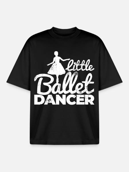 Little Ballet Dancer - Boxy Heavyweight Unisex Organic T-Shirt by Stanley/Stella - black