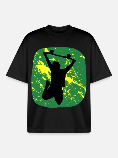 Skate Skateboard - Boxy Heavyweight Unisex Organic T-Shirt by Stanley/Stella - black