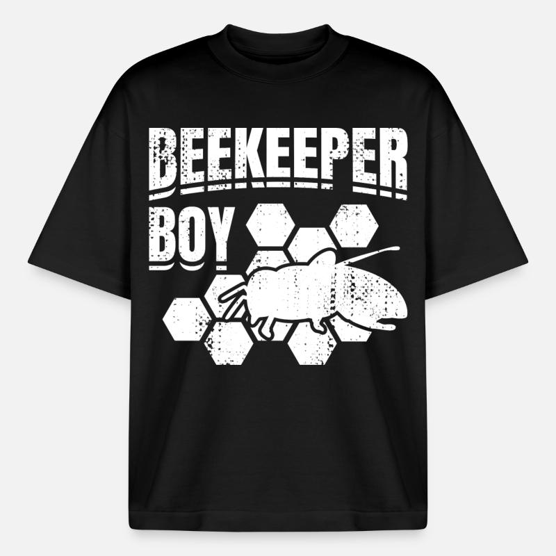Imker Junge - Boxy Heavyweight Unisex Organic T-Shirt von Stanley/Stella - Schwarz