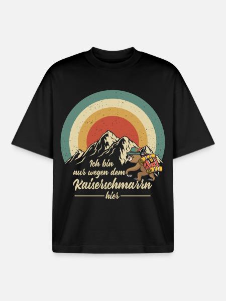 Wandern Kaiserschmarrn  - Boxy Heavyweight Unisex Organic T-Shirt von Stanley/Stella - Schwarz