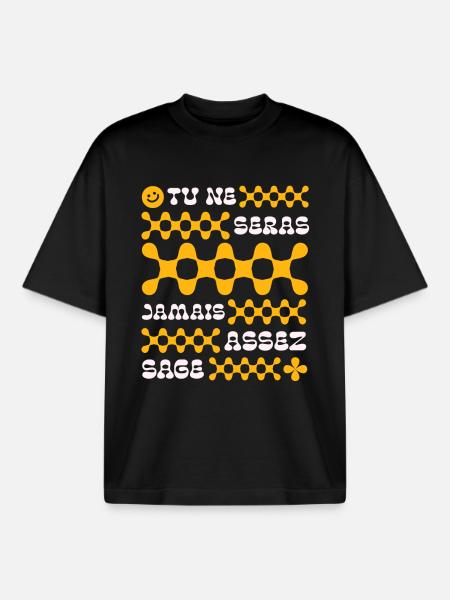 You'll never be wise enough - Boxy Heavyweight Unisex Organic T-Shirt by Stanley/Stella - black