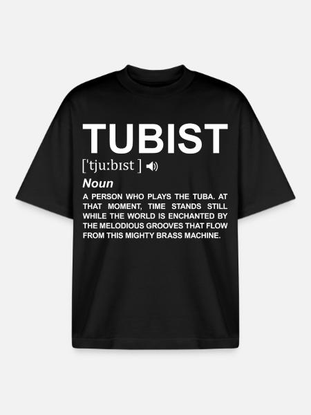 Tubist Explanation of Term - Boxy Heavyweight Unisex Organic T-Shirt by Stanley/Stella - black