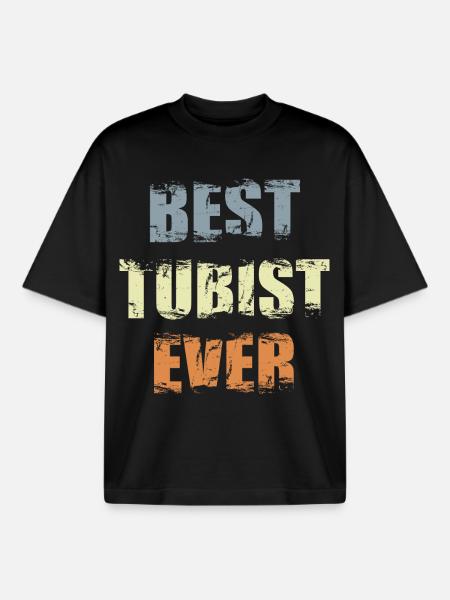 Best Tuba Player - Boxy Heavyweight Unisex Organic T-Shirt by Stanley/Stella - black