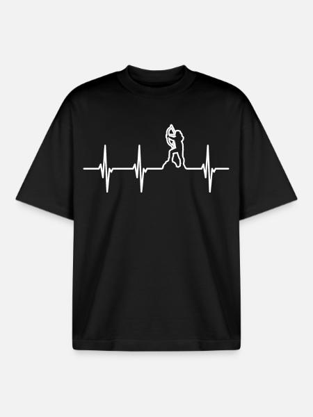 Archer Heartline - Boxy Heavyweight Unisex Organic T-Shirt by Stanley/Stella - black
