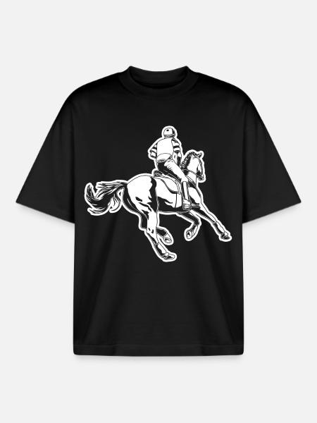 Cavalier - T-shirt unisexe boxy épais biologique Stanley/Stella - noir