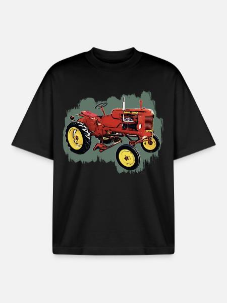 Tractor Pony - Boxy Heavyweight Unisex Organic T-Shirt by Stanley/Stella - black