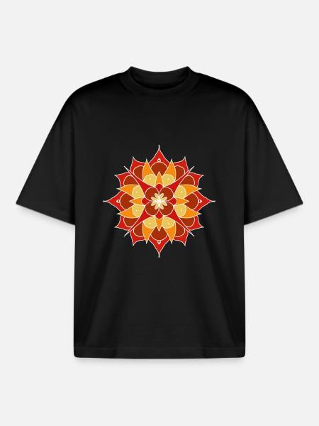 Rosette - Boxy Heavyweight Unisex Organic T-Shirt von Stanley/Stella - Schwarz