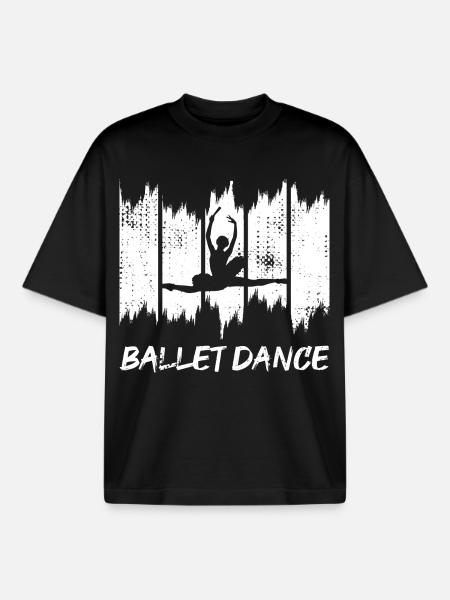 Funny Ballet Dancer - Boxy Heavyweight Unisex Organic T-Shirt by Stanley/Stella - black