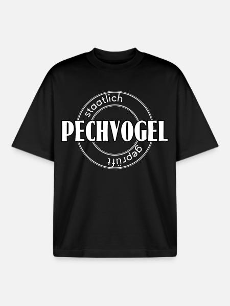 Pechvogel - Boxy Heavyweight Unisex Organic T-Shirt von Stanley/Stella - Schwarz