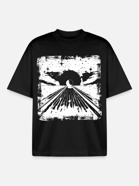 Bowling Drawing - Boxy Heavyweight Unisex Organic T-Shirt by Stanley/Stella - black