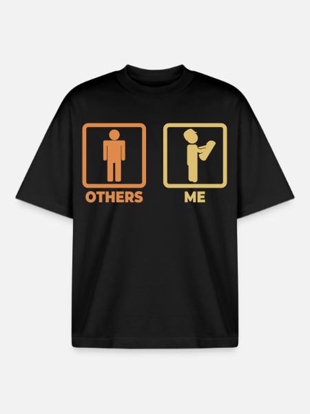 Architect Stick Figure - Boxy Heavyweight Unisex Organic T-Shirt by Stanley/Stella - black