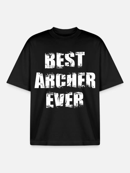 Best Archer - Boxy Heavyweight Unisex Organic T-Shirt by Stanley/Stella - black