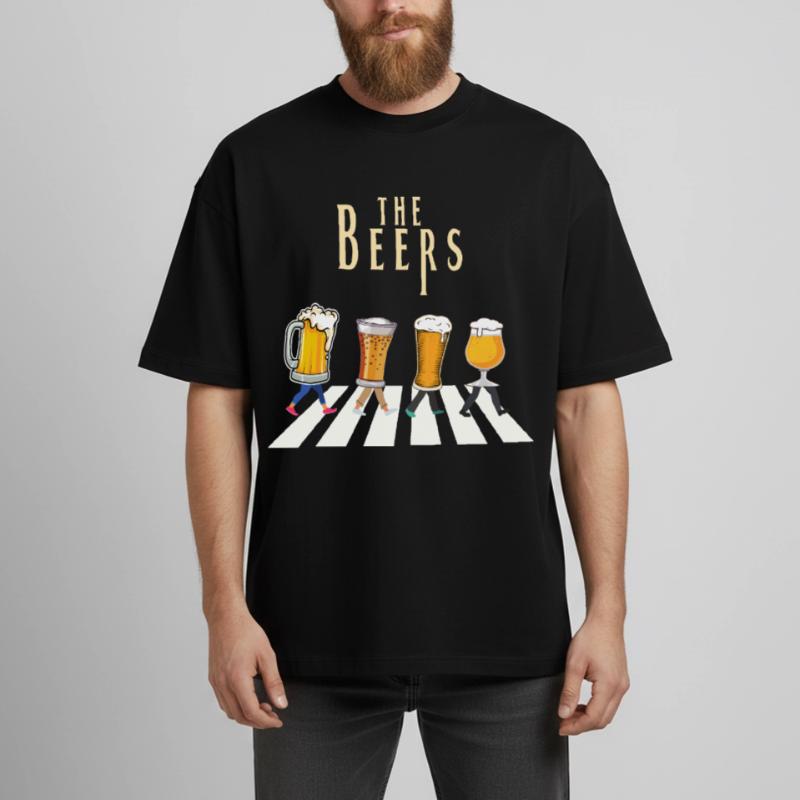 Custom beer bar pattern design Boxy Heavyweight Unisex Organic T-Shirt by Stanley/Stella