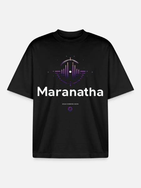 Maranatha Worship Wave - Boxy Heavyweight Unisex Organic T-Shirt by Stanley/Stella - black