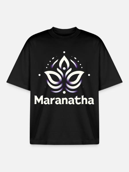 Maranatha Christ Coming Soon - Boxy Heavyweight Unisex Organic T-Shirt by Stanley/Stella - black