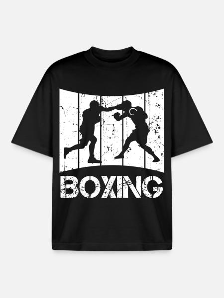 Retro Boxes - Boxy Heavyweight Unisex Organic T-Shirt by Stanley/Stella - black