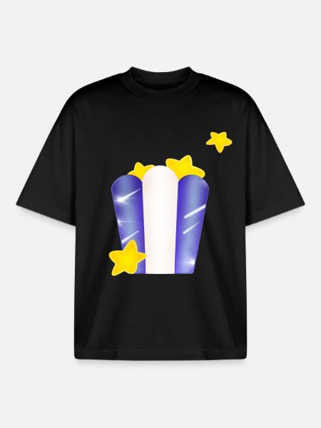 Sachet étoilé ! - T-shirt unisexe boxy épais biologique Stanley/Stella - noir