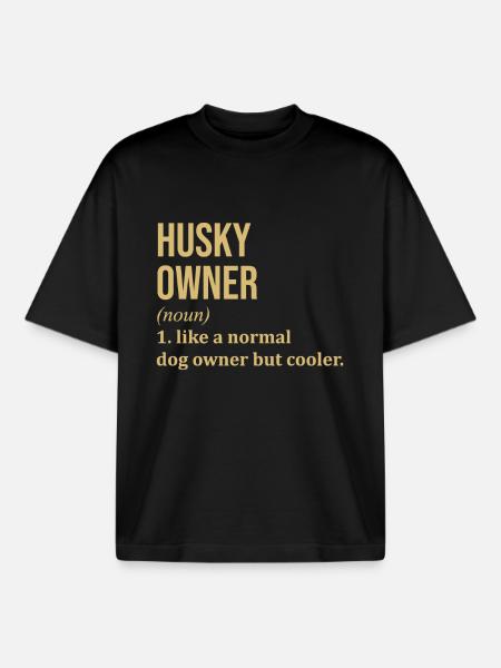 Husky - Boxy Heavyweight Unisex Organic T-Shirt by Stanley/Stella - black