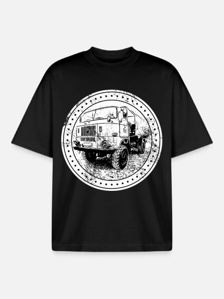W50 Truck - Boxy Heavyweight Unisex Organic T-Shirt by Stanley/Stella - black
