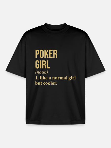 Poker Poker Poker - Boxy Heavyweight Unisex Organic T-Shirt by Stanley/Stella - black