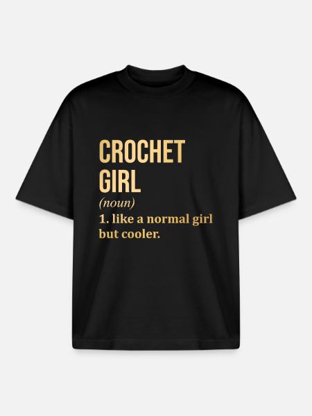 crochet - T-shirt unisexe boxy épais biologique Stanley/Stella - noir