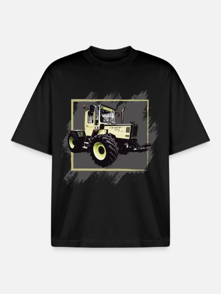 Old MB 1000 tractor - Boxy Heavyweight Unisex Organic T-Shirt by Stanley/Stella - black