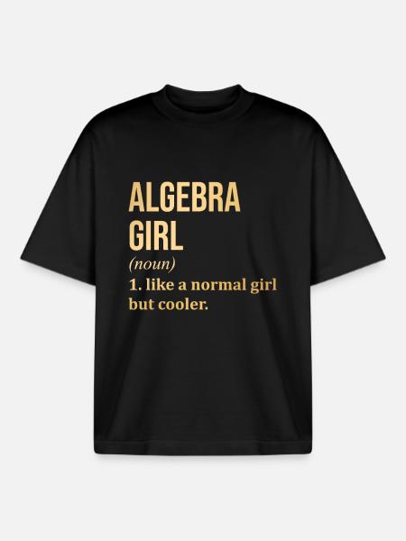 Algebra - Boxy Heavyweight Unisex Organic T-Shirt von Stanley/Stella - Schwarz