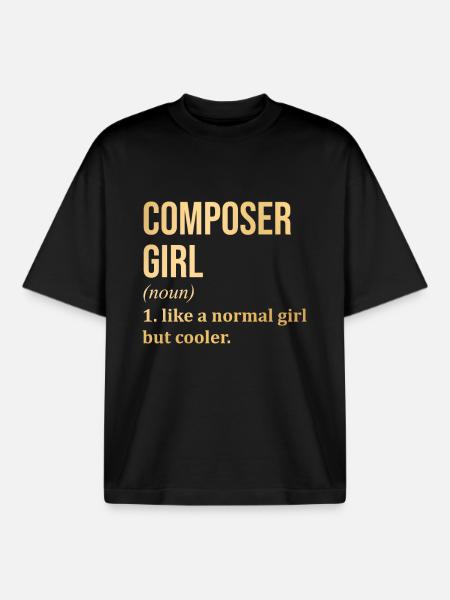 Composer - Boxy Heavyweight Unisex Organic T-Shirt by Stanley/Stella - black