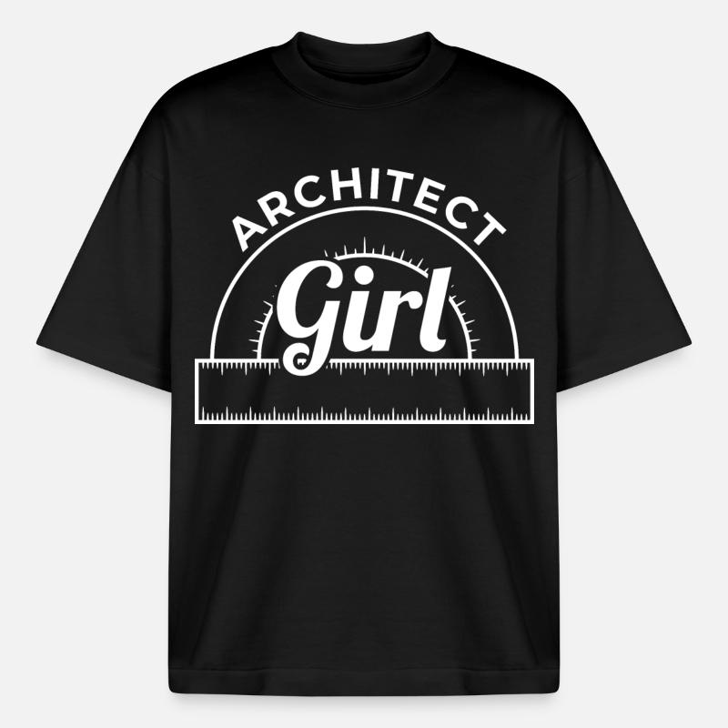 Architecte - T-shirt unisexe épais coupe boxy Stanley/Stella - noir