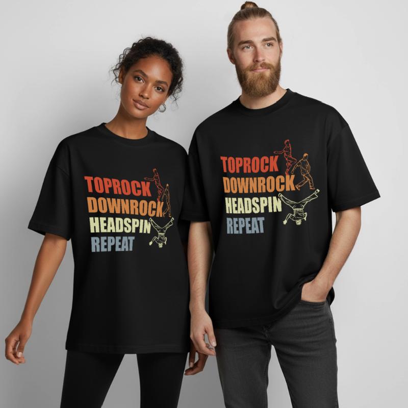 Breakdance Routine T-shirt unisexe boxy épais biologique Stanley/Stella