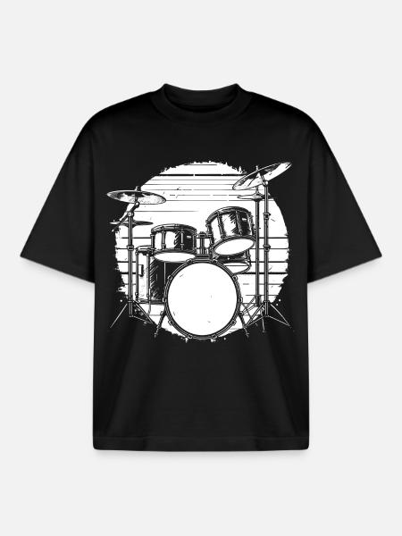 Percussion - T-shirt unisexe boxy épais biologique Stanley/Stella - noir