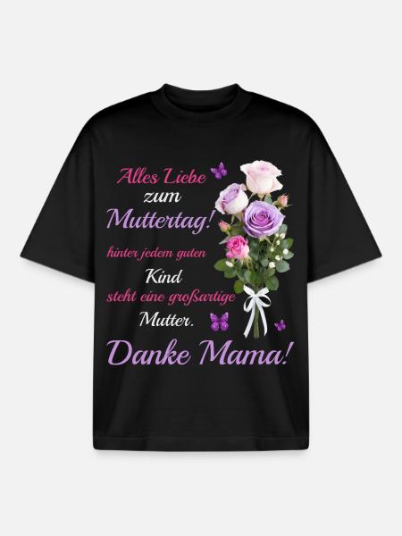 Happy Mother's Day - Boxy Heavyweight Unisex Organic T-Shirt by Stanley/Stella - black