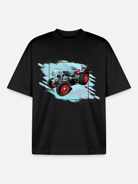 The Tiger EM 235 - Boxy Heavyweight Unisex Organic T-Shirt by Stanley/Stella - black