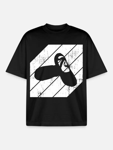 Ballet Shoes Sketch - Boxy Heavyweight Unisex Organic T-Shirt by Stanley/Stella - black