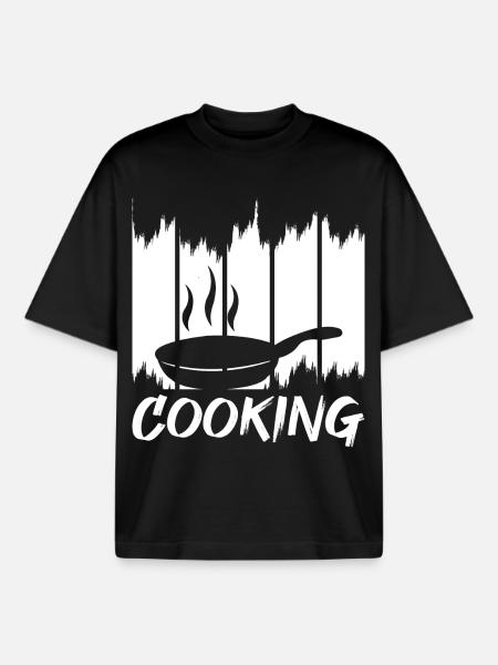 Fun cooking - Boxy Heavyweight Unisex Organic T-Shirt by Stanley/Stella - black