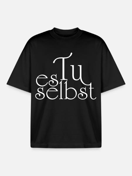 Faites-le vous-même - T-shirt unisexe boxy épais biologique Stanley/Stella - noir