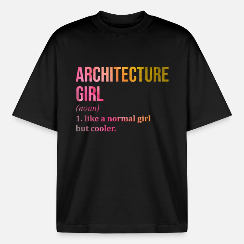 architecture - T-shirt unisexe épais coupe boxy Stanley/Stella - noir