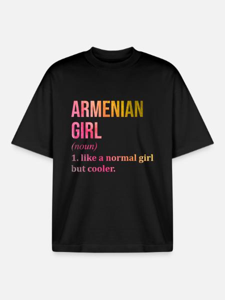 Armenia Armenia Armenia - Boxy Heavyweight Unisex Organic T-Shirt by Stanley/Stella - black