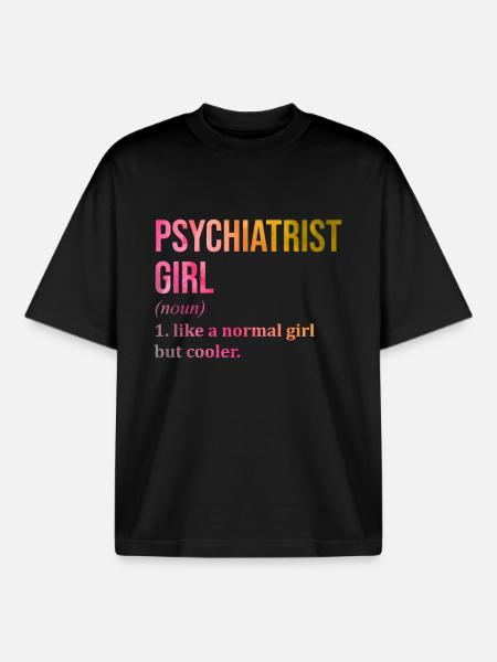 Psychiatry Psychiatry Psychiatry - Boxy Heavyweight Unisex Organic T-Shirt by Stanley/Stella - black