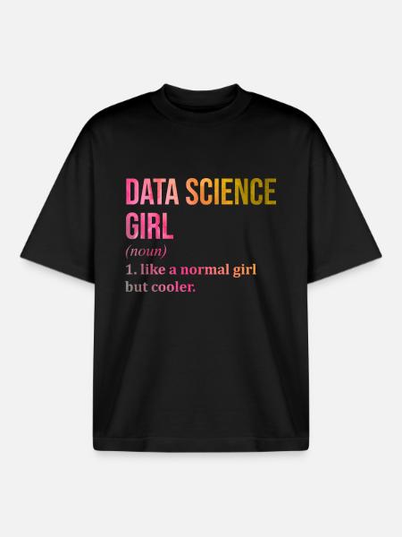 Data Science - Boxy Heavyweight Unisex Organic T-Shirt by Stanley/Stella - black
