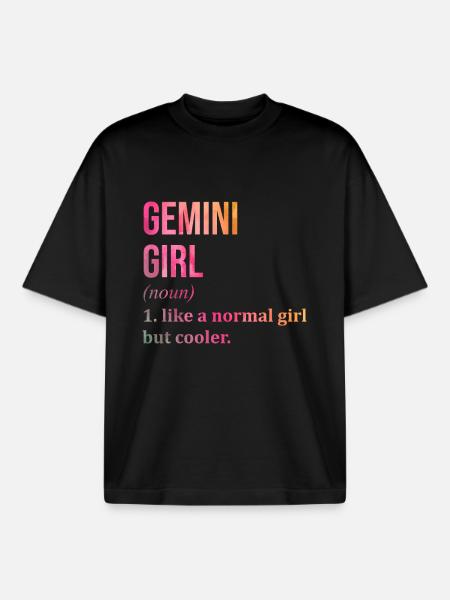 Gemini - Boxy Heavyweight Unisex Organic T-Shirt by Stanley/Stella - black
