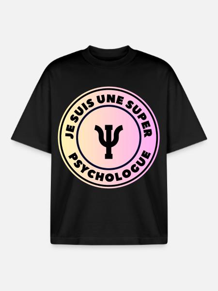 I'm a great psychologist - Boxy Heavyweight Unisex Organic T-Shirt by Stanley/Stella - black