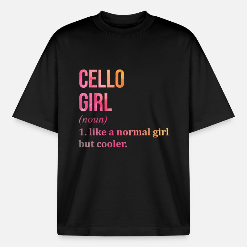Cello - Boxy Heavyweight Unisex Organic T-Shirt von Stanley/Stella - Schwarz