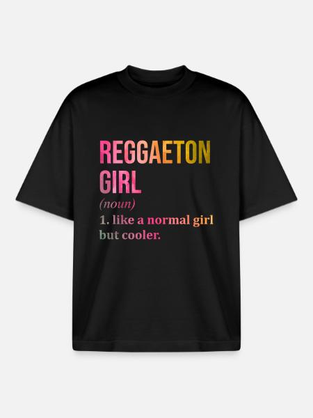 Reggaeton Reggaeton Reggaeton - T-shirt unisexe boxy épais biologique Stanley/Stella - noir