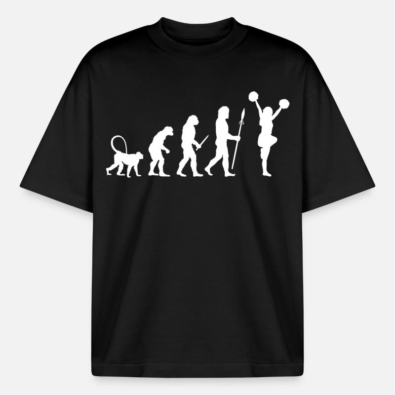 Cheerleader Evolution - Heavyweight Boxy Unisex T-Shirt by Stanley/Stella - black
