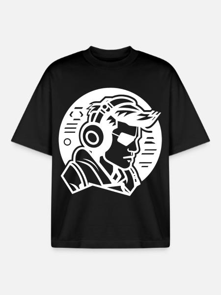 Video Games Lovers - Boxy Heavyweight Unisex Organic T-Shirt by Stanley/Stella - black